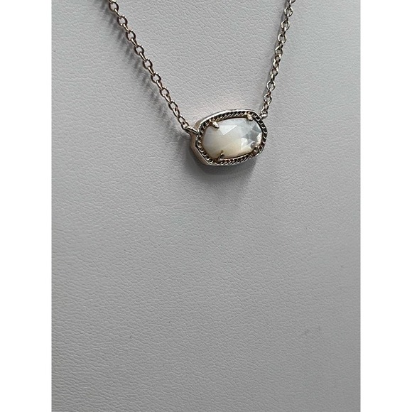 Kendra Scott Elisa Gold Plated Pendant Necklace Prong set Ivory Mother-of-Pearl - Picture 5 of 11